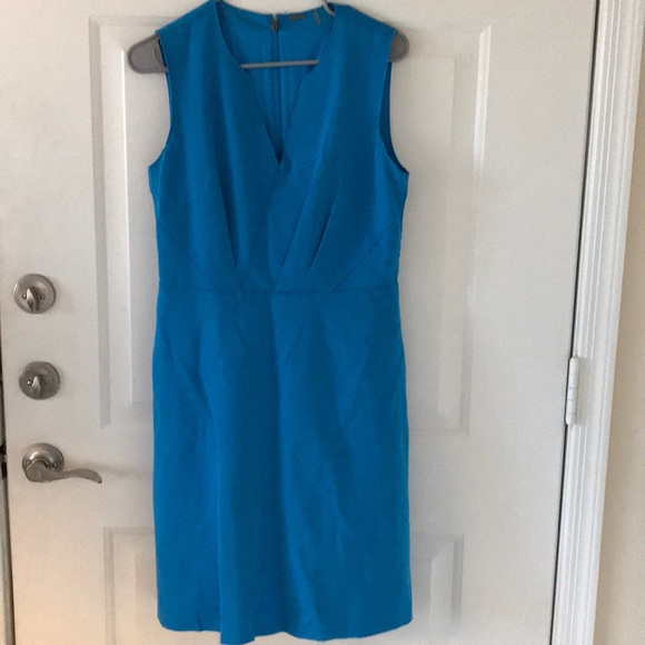 Tahari Dresses & Skirts - Elie Tahari ocean blue aline dress w/pleated bust